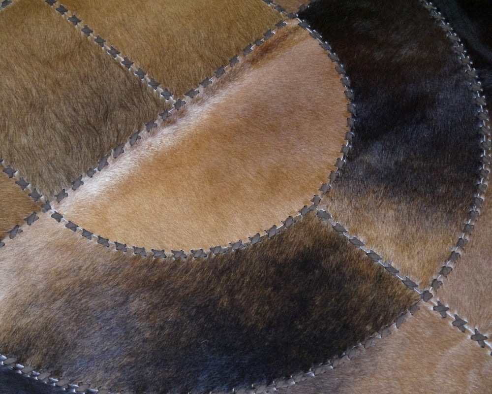 HANDMADE 100% Natural COWHIDE RUG | Patchwork Cowhide Area Rug | Real Cowhide Hallway Runner | Hair on Leather Cowhide Carpet | PR130