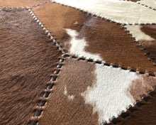 Load image into Gallery viewer, HANDMADE 100% Natural COWHIDE RUG | Patchwork Cowhide Area Rug | Hair on Leather Cowhide Carpet | PR91
