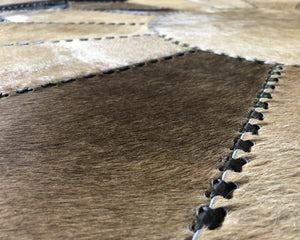 HANDMADE 100% Natural COWHIDE RUG | Patchwork Cowhide Area Rug | Hair on Leather Cowhide Carpet | PR108