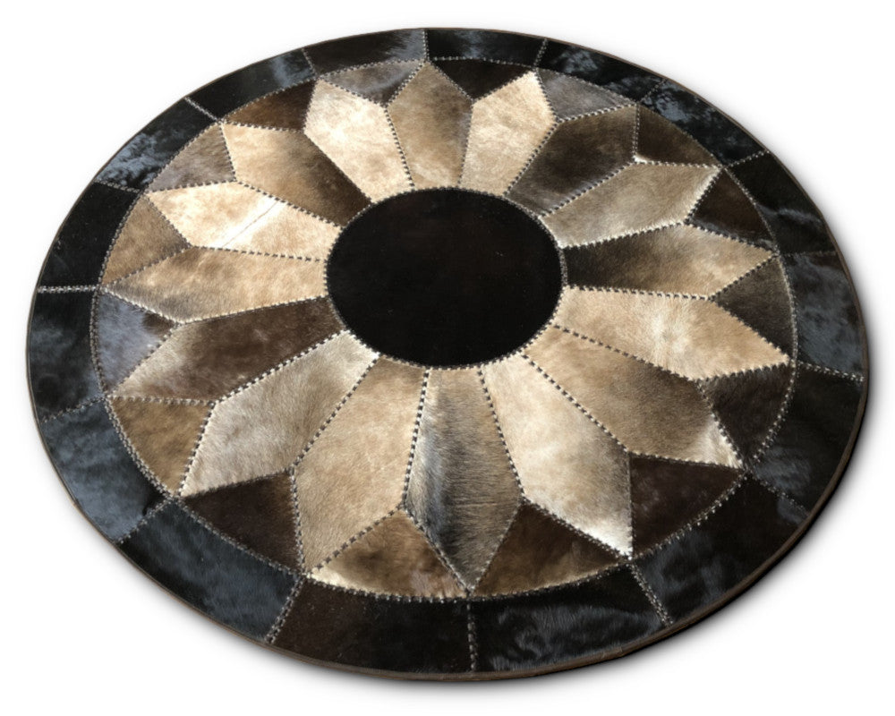 HANDMADE 100% Natural COWHIDE RUG | Patchwork Cowhide Area Rug | Hair on Leather Cowhide Carpet | PR173