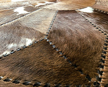 Load image into Gallery viewer, HANDMADE 100% Natural COWHIDE RUG | Patchwork Cowhide Area Rug | Hair on Leather Cowhide Carpet | PR157
