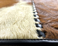 Load image into Gallery viewer, HANDMADE 100% Natural COWHIDE RUG | Patchwork Cowhide Area Rug | Real Cowhide Hallway Runner | Hair on Leather Cowhide Carpet | 525
