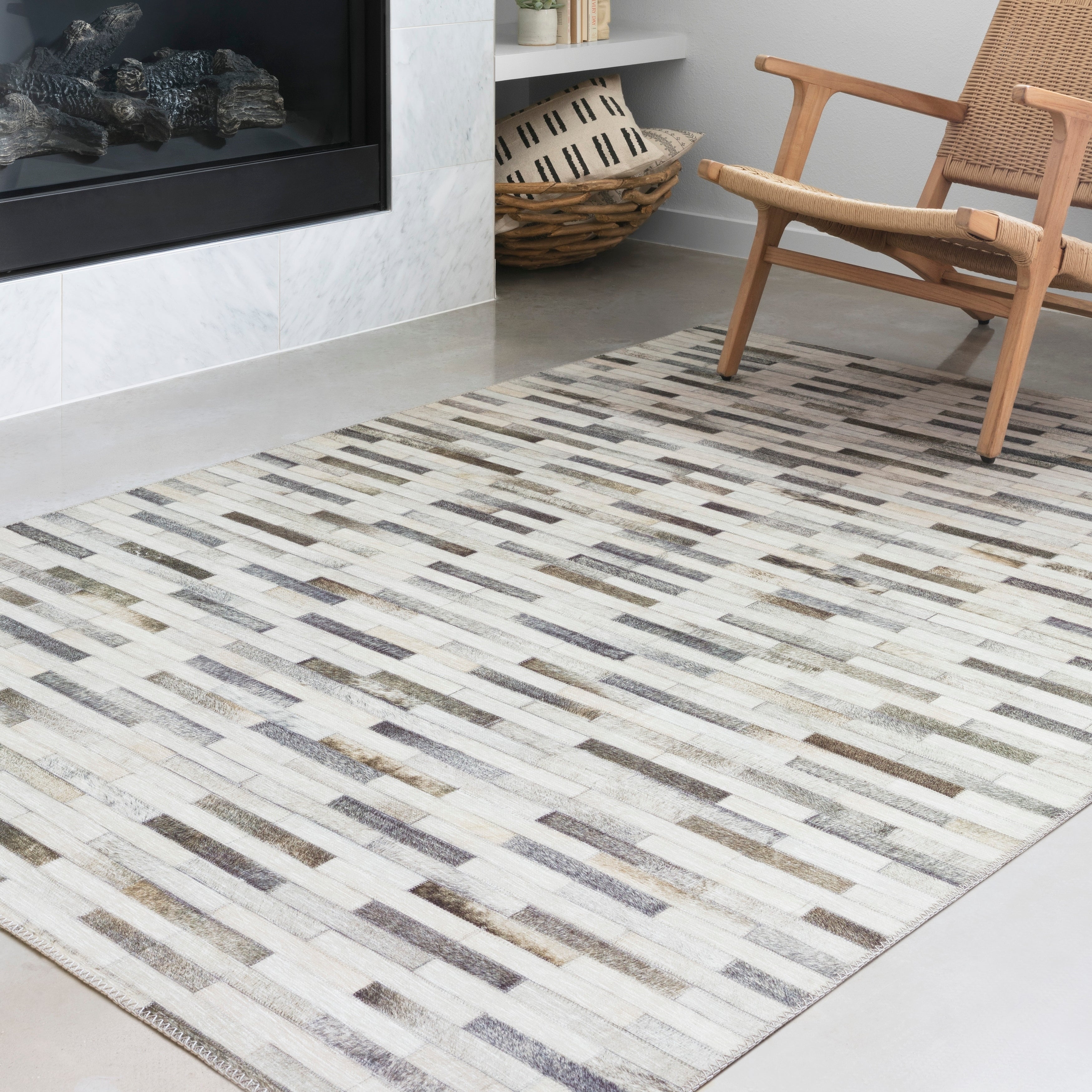 HANDMADE 100% Natural COWHIDE RUG | Patchwork Cowhide Area Rug | Real Cowhide Hallway Runner | Hair on Leather Cowhide Carpet | PR55