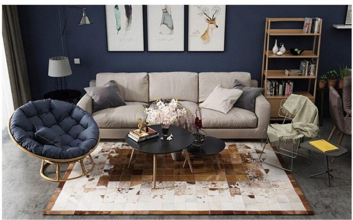 HANDMADE 100% Natural COWHIDE RUG | Patchwork Cowhide Area Rug | Real Cowhide Hallway Runner | Hair on Leather Cowhide Carpet | PR30