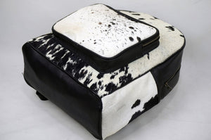 GENUINE Cowhide Leather Backpack | Real Cow Skin Hair on Leather Back Pack | Natural Hair On Cowhide Shoulder Bag SB03