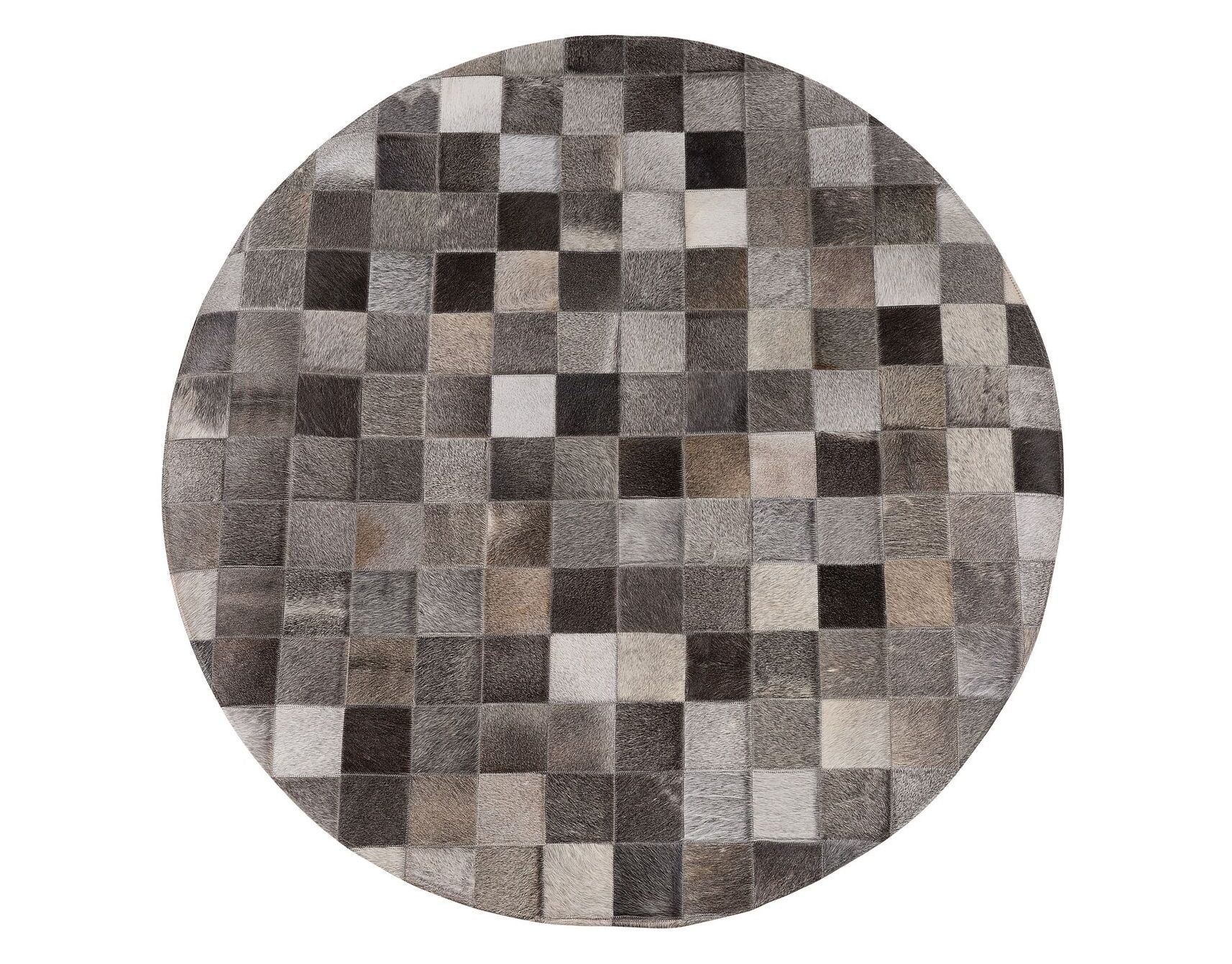 HANDMADE 100% Natural Patchwork Cowhide Area RUG | Hair on Leather Cowhide Carpet | PR98
