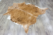 Load image into Gallery viewer, XLarge ( 6.7 ft x 5.8 ft ), Brazilian Brindle COWHIDE Rug Hair-on Leather Area Rug - Exact as Photo
