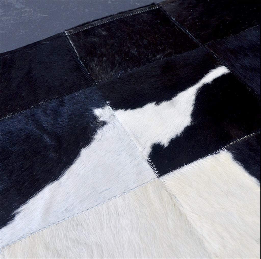 HANDMADE 100% Natural COWHIDE RUG | Patchwork Cowhide Area Rug | Hair on Leather Cowhide Carpet | PR164