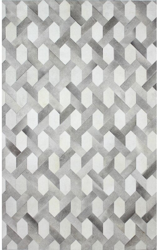 Handcrafted Cowhide Patchwork Rug: 100% Natural, Real Leather | Hallway Runner | Hair on Leather Carpet | PR179