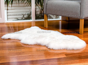 Genuine Australian IVORY WHITE SHEEPSKIN Rug ( 3 x 2 ft. approx. ) 100% Natural Real Sheepskin Fur Area Rug