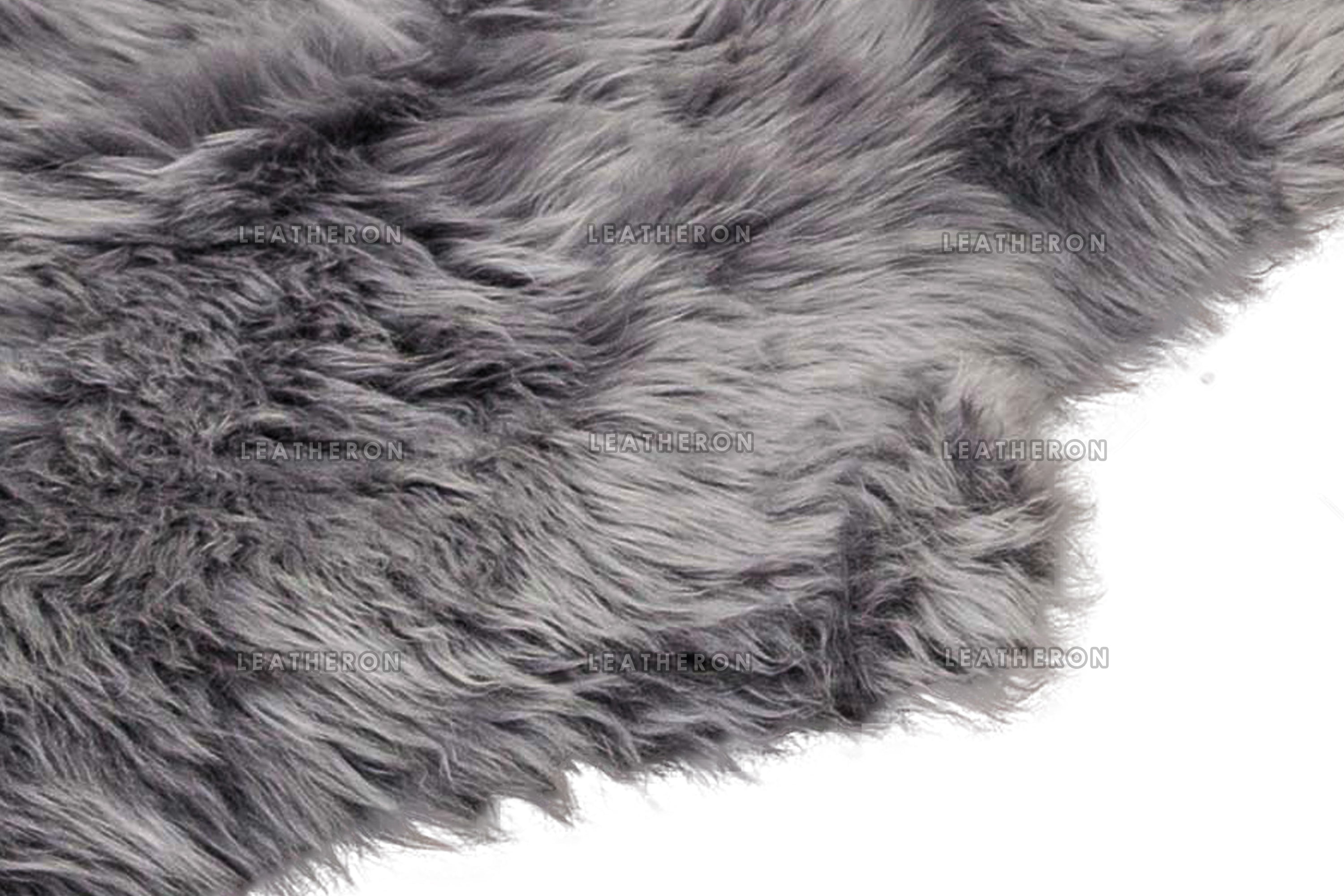 Genuine Australian GRAY SHEEPSKIN Rug 100% Natural Real Sheepskin Fur Area Rug (3 x 2 ft. approx.)