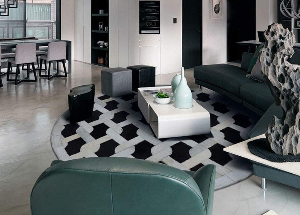 HANDMADE 100% Natural COWHIDE RUG | Patchwork Cowhide Area Rug | Hair on Leather Cowhide Carpet | PR161
