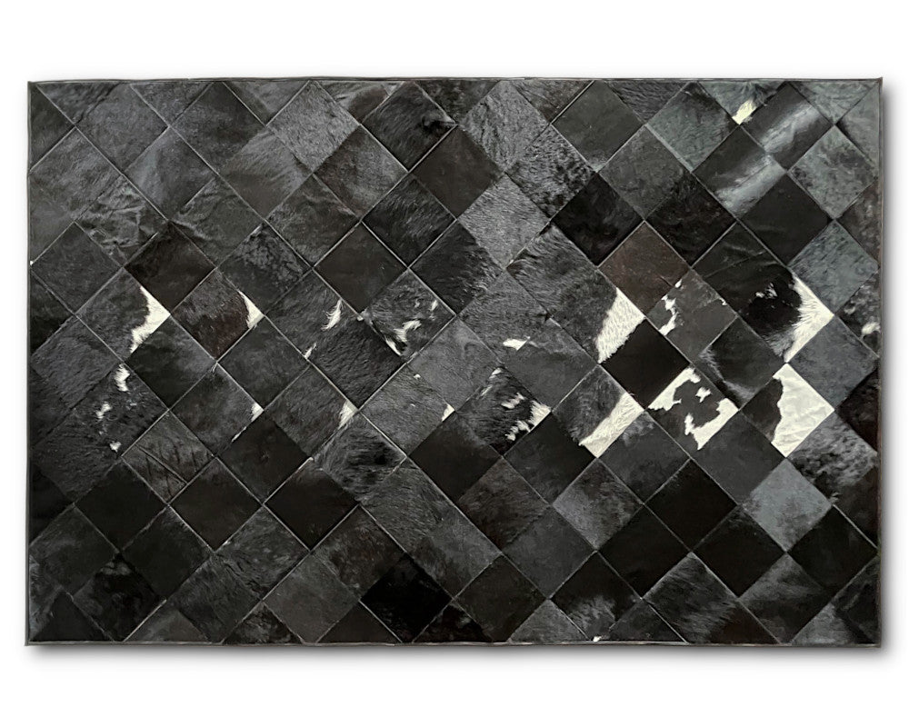 HANDMADE 100% Natural COWHIDE RUG | Patchwork Cowhide Area Rug | Real Cowhide Hallway Runner | Hair on Leather Cowhide Carpet | PR175