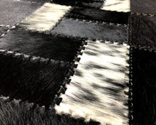 Load image into Gallery viewer, HANDMADE 100% Natural COWHIDE RUG | Patchwork Cowhide Area Rug | Real Cowhide Hallway Runner | Hair on Leather Cowhide Carpet | PR61
