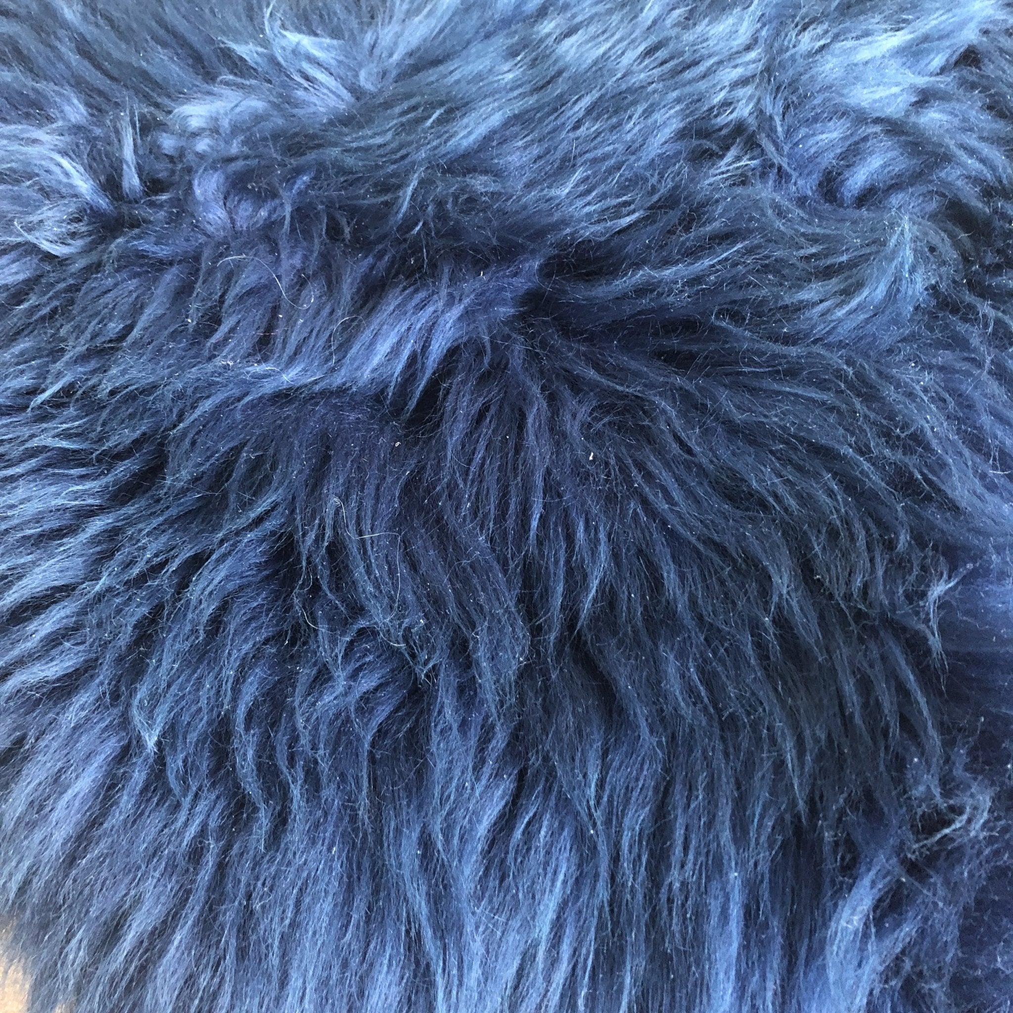 Genuine Australian NAVY BLUE SHEEPSKIN Rug 100% Natural Real Sheepskin Fur Area Rug (3 x 2 ft. approx.)