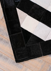 HANDMADE 100% Natural Patchwork COWHIDE AREA RUG |  Real Cowhide Hallway Runner | Hair on Leather Carpet | PR38