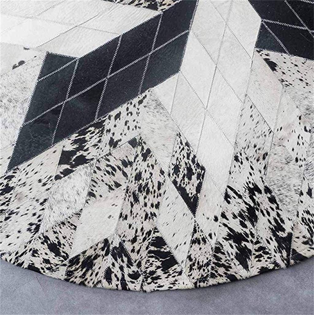 HANDMADE 100% Natural COWHIDE RUG | Patchwork Cowhide Area Rug | Hair on Leather Cowhide Carpet | PR88