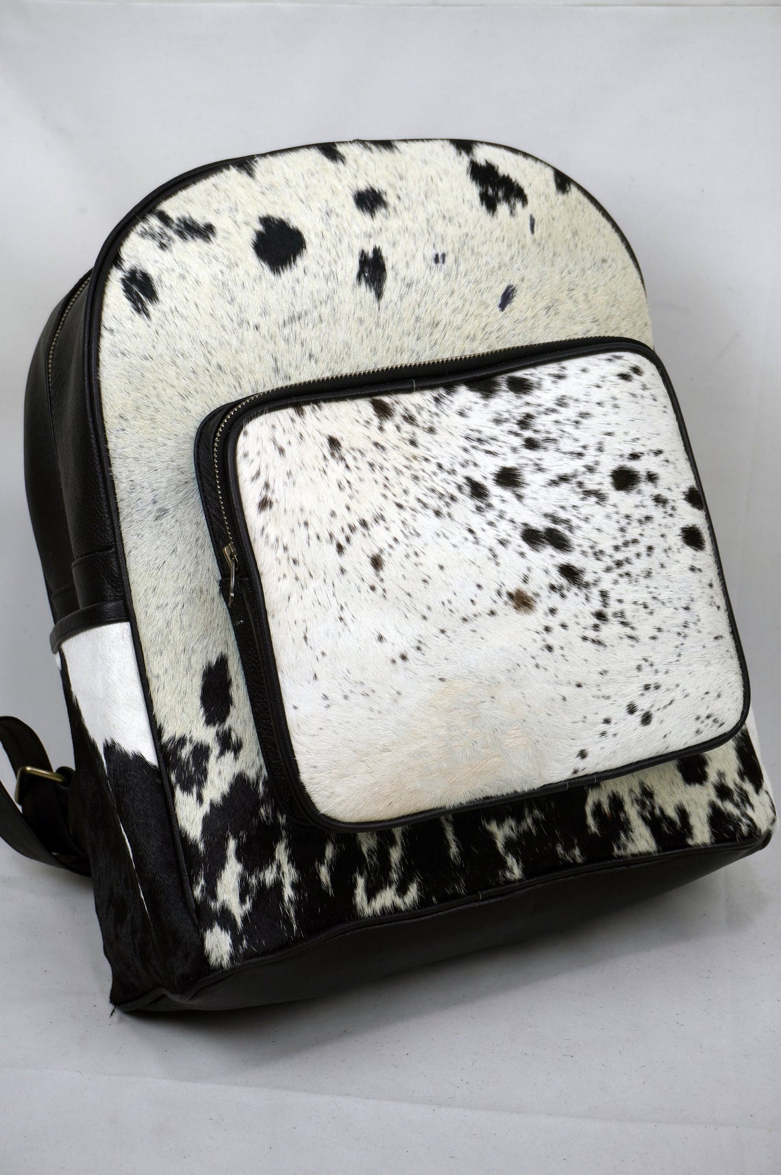 GENUINE Cowhide Leather Backpack | Real Cow Skin Hair on Leather Back Pack | Natural Hair On Cowhide Shoulder Bag SB03