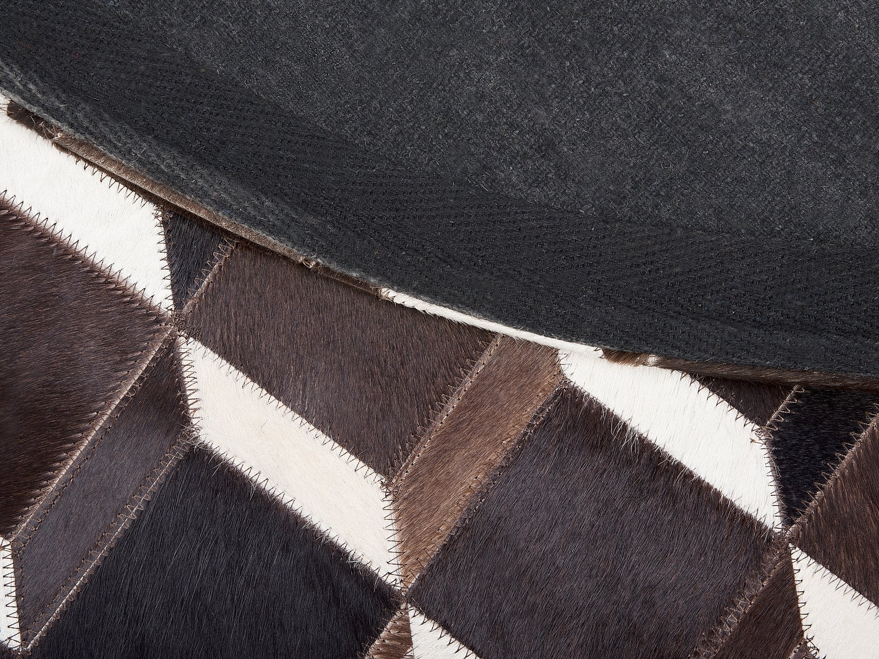 HANDMADE 100% Natural Patchwork Cowhide Area Rug | Hair on Leather Cowhide Carpet | PR101