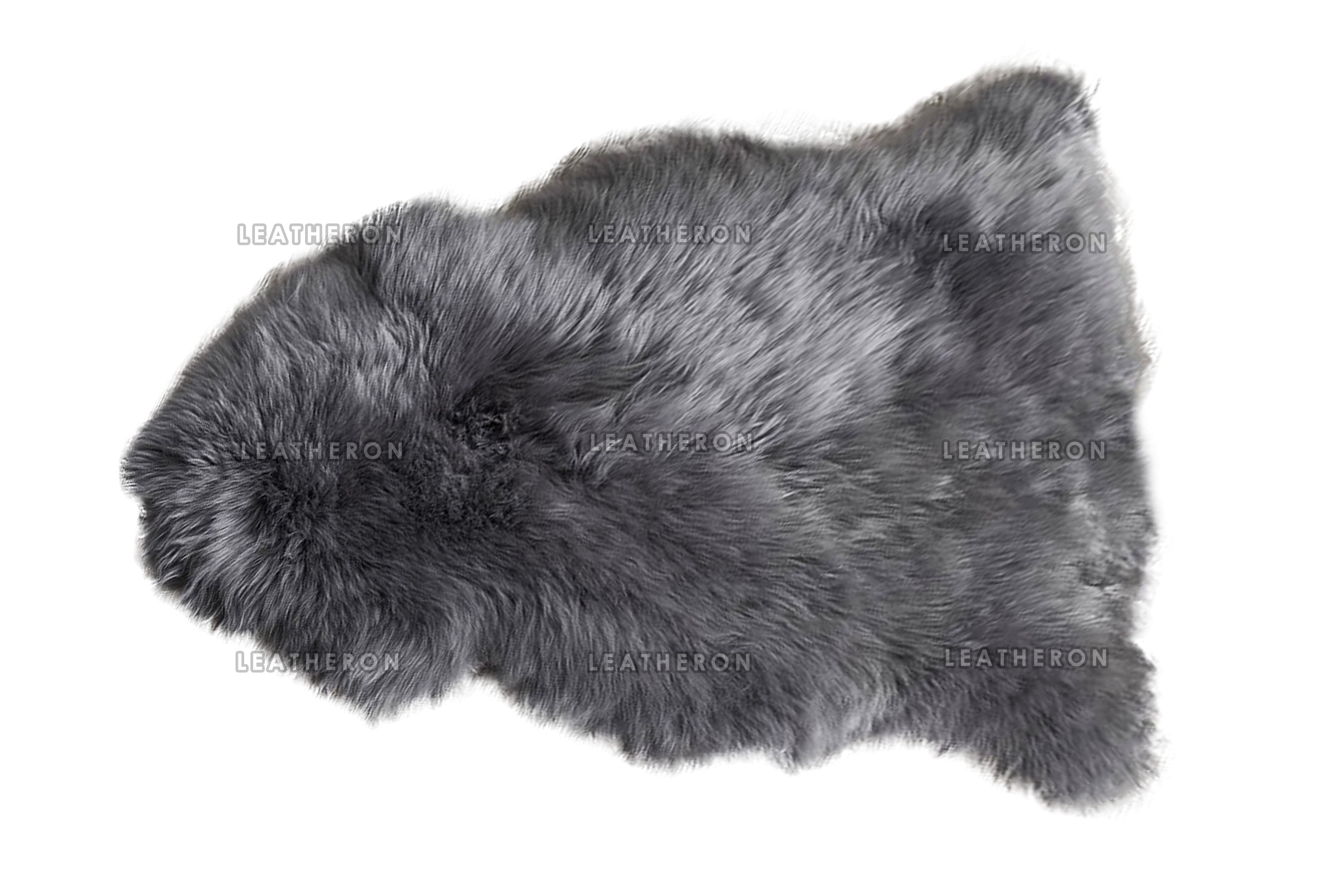 Genuine Australian GRAY SHEEPSKIN Rug 100% Natural Real Sheepskin Fur Area Rug (3 x 2 ft. approx.)
