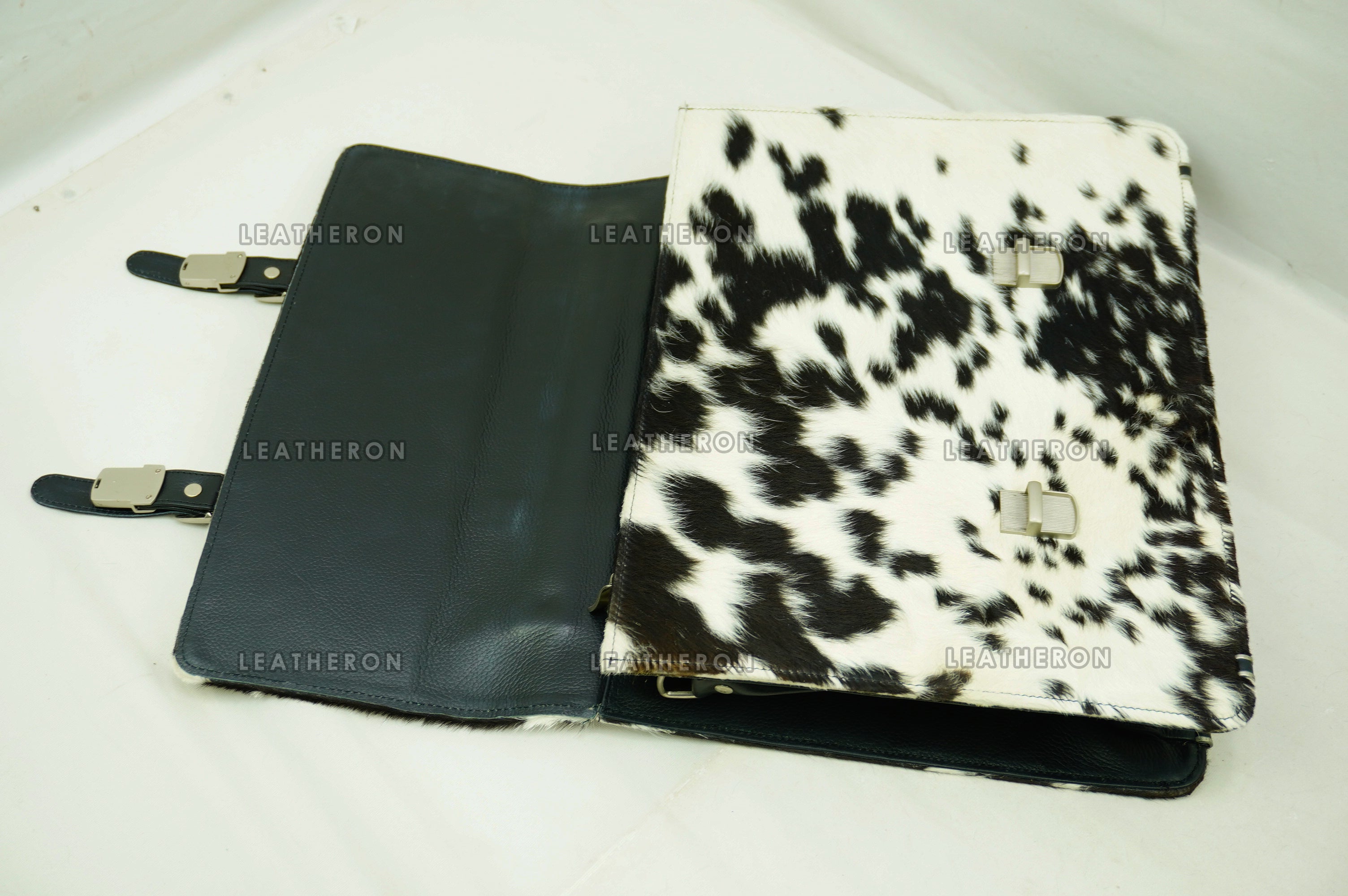 Cowhide Leather Office Bag Natural Cowhide Laptop Bag Hair On Leather Briefcase Real Cowhide Documents Bag Cowhide File Bag | OB10