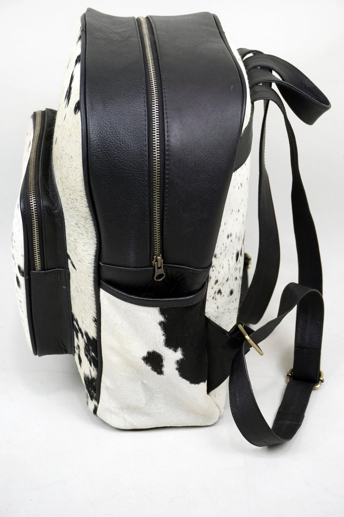 GENUINE Cowhide Leather Backpack | Real Cow Skin Hair on Leather Back Pack | Natural Hair On Cowhide Shoulder Bag SB03