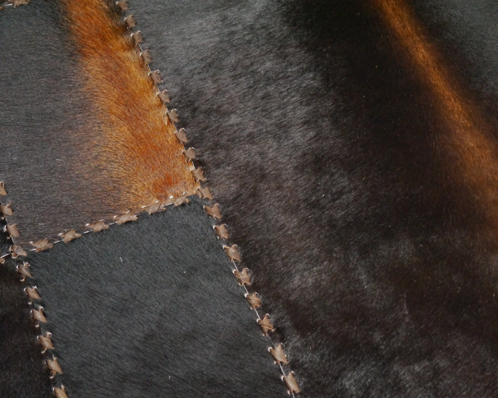 HANDMADE 100% Natural COWHIDE RUG | Patchwork Cowhide Area Rug | Real Cowhide Hallway Runner | Hair on Leather Cowhide Carpet | PR130