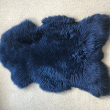 Load image into Gallery viewer, Genuine Australian NAVY BLUE SHEEPSKIN Rug 100% Natural Real Sheepskin Fur Area Rug (3 x 2 ft. approx.)
