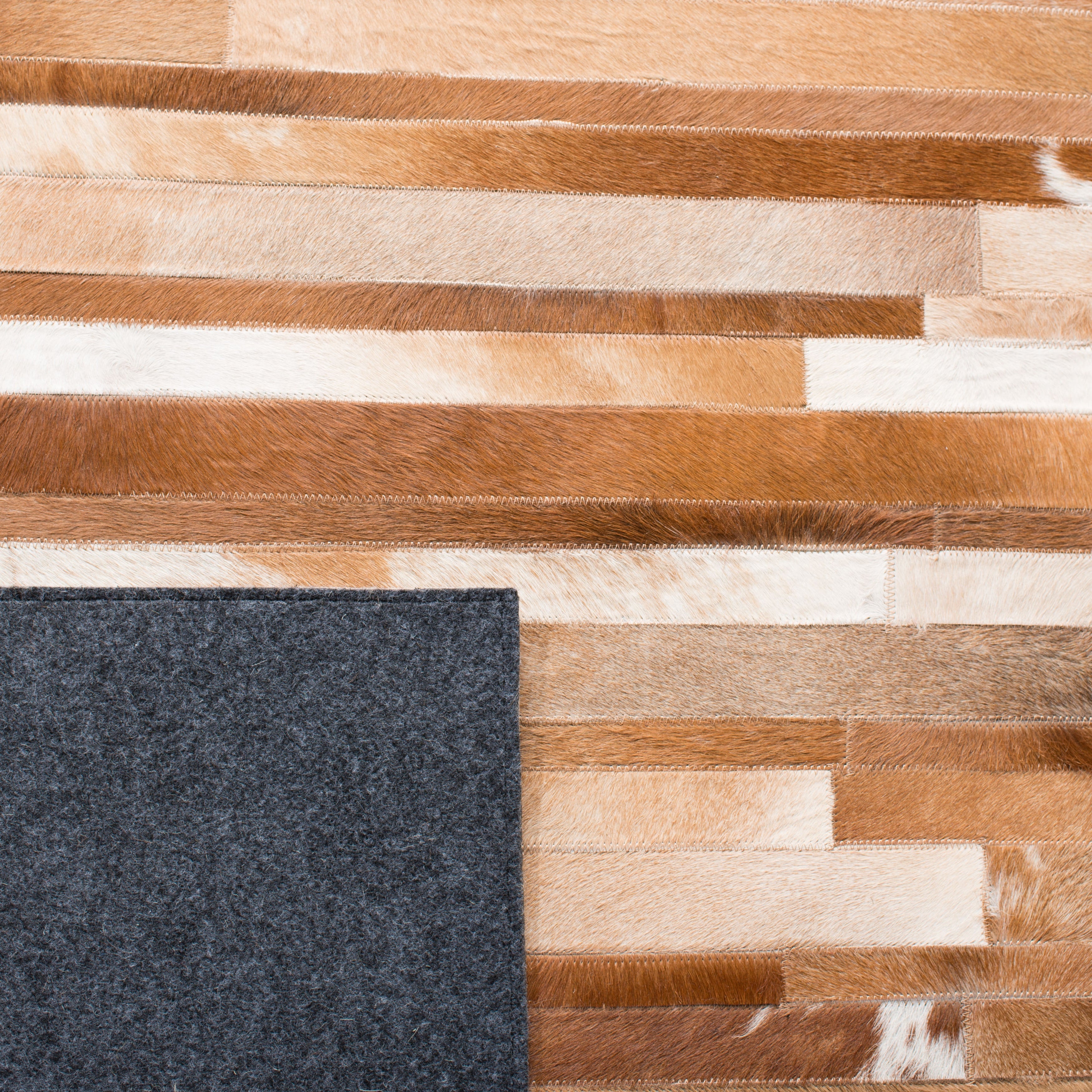 HANDMADE 100% Natural COWHIDE RUG | Patchwork Cowhide Area Rug | Real Cowhide Hallway Runner | Hair on Leather Cowhide Carpet | PR55