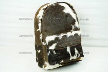 Natural Cowhide Backpack Bag | 100% Hair On Cowhide Leather Backpack Bag | Handmade Real Cow skin Backpack Bag