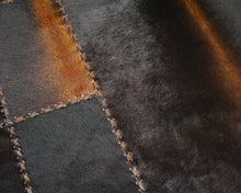 Load image into Gallery viewer, Handmade Cowhide Patchwork Carpet Silky Soft Hair on Leather Area Rug ( Similar As Pictured )
