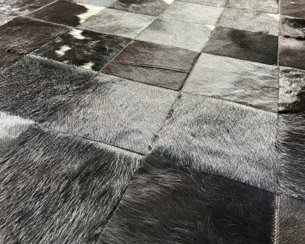 HANDMADE 100% Natural COWHIDE RUG | Patchwork Cowhide Area Rug | Real Cowhide Hallway Runner | Hair on Leather Cowhide Carpet | PR175