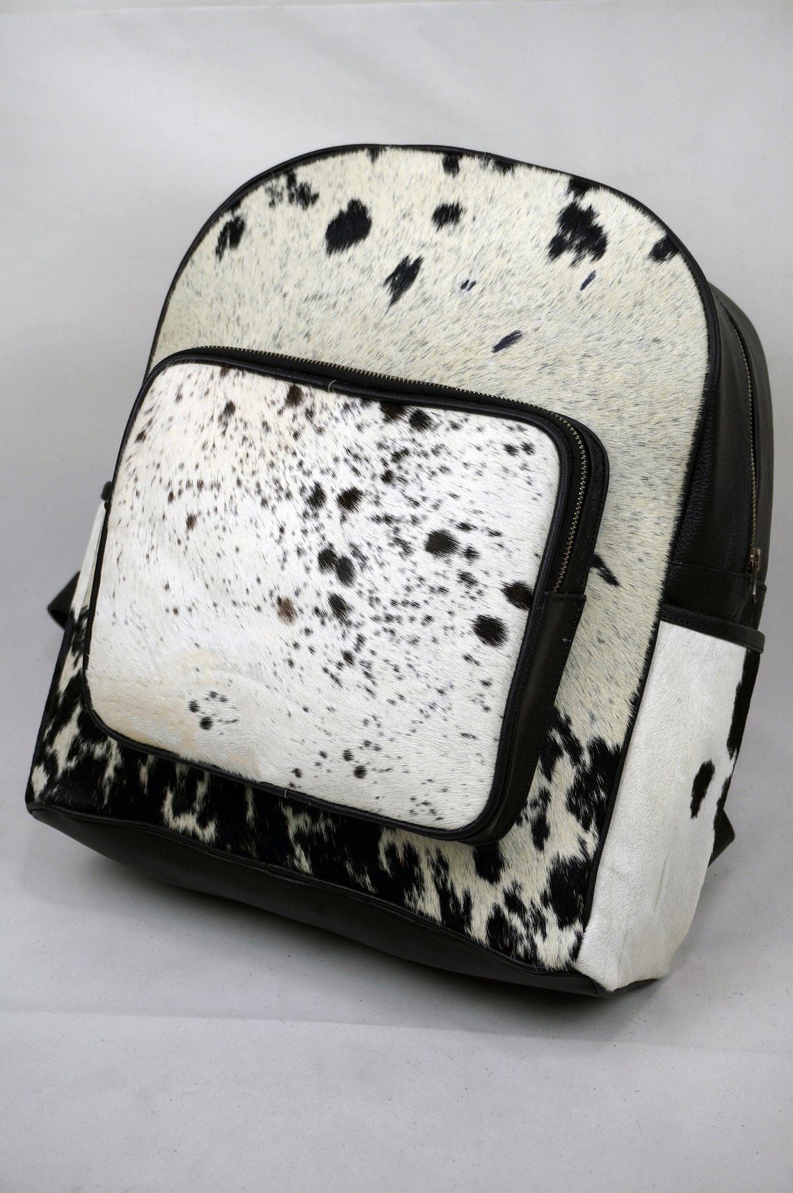 GENUINE Cowhide Leather Backpack | Real Cow Skin Hair on Leather Back Pack | Natural Hair On Cowhide Shoulder Bag SB03