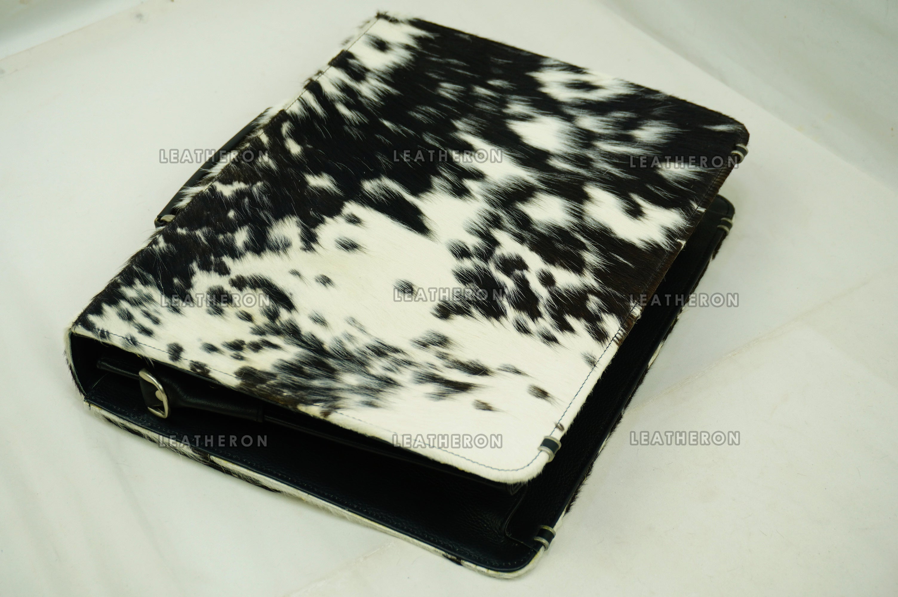 Cowhide Leather Office Bag Natural Cowhide Laptop Bag Hair On Leather Briefcase Real Cowhide Documents Bag Cowhide File Bag | OB10