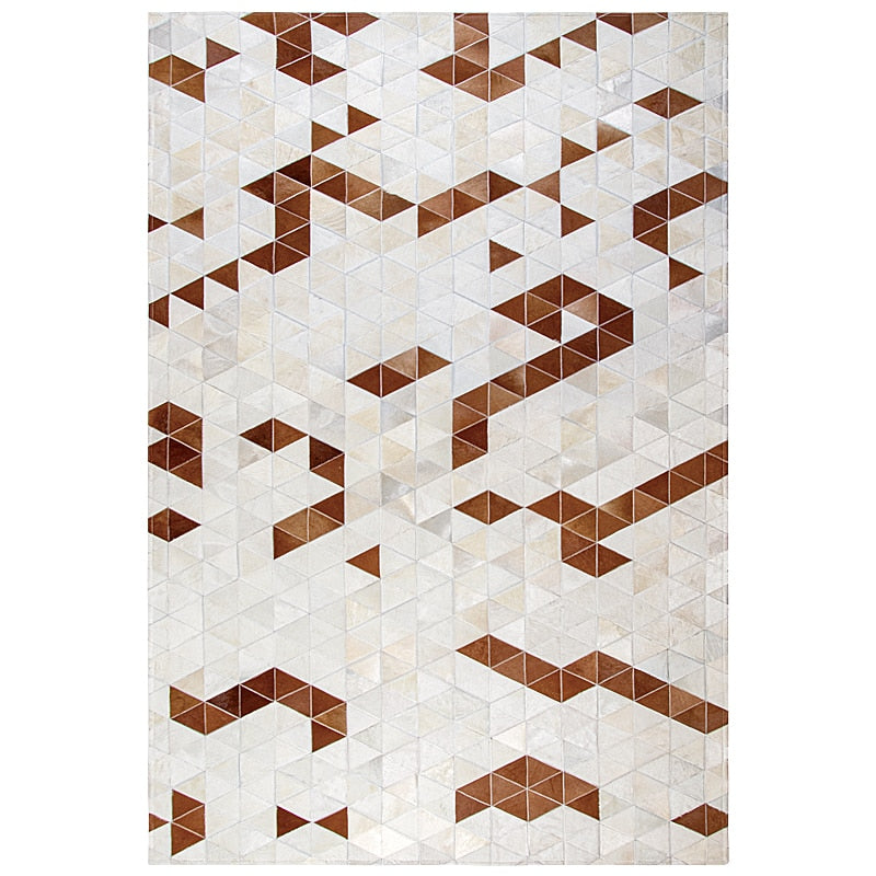 HANDMADE 100% Natural COWHIDE RUG | Patchwork Cowhide Area Rug | Real Cowhide Hallway Runner | Hair on Leather Cowhide Carpet | PR31