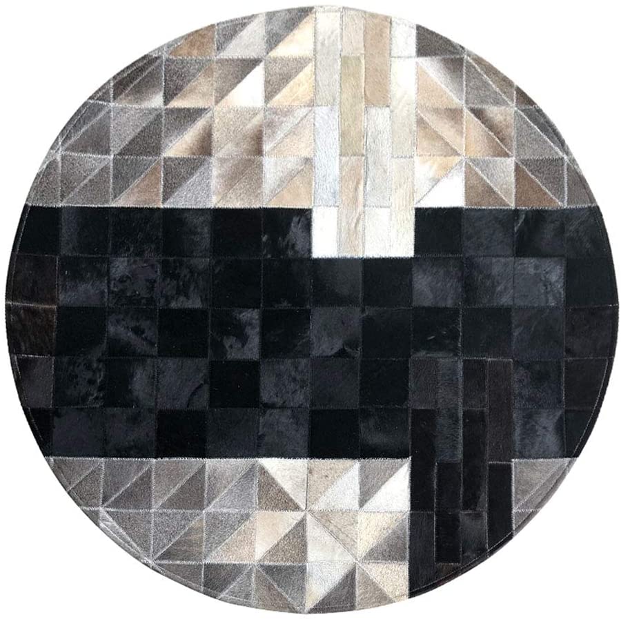 HANDMADE 100% Natural COWHIDE RUG | Patchwork Cowhide Area Rug | Hair on Leather Cowhide Carpet | PR160