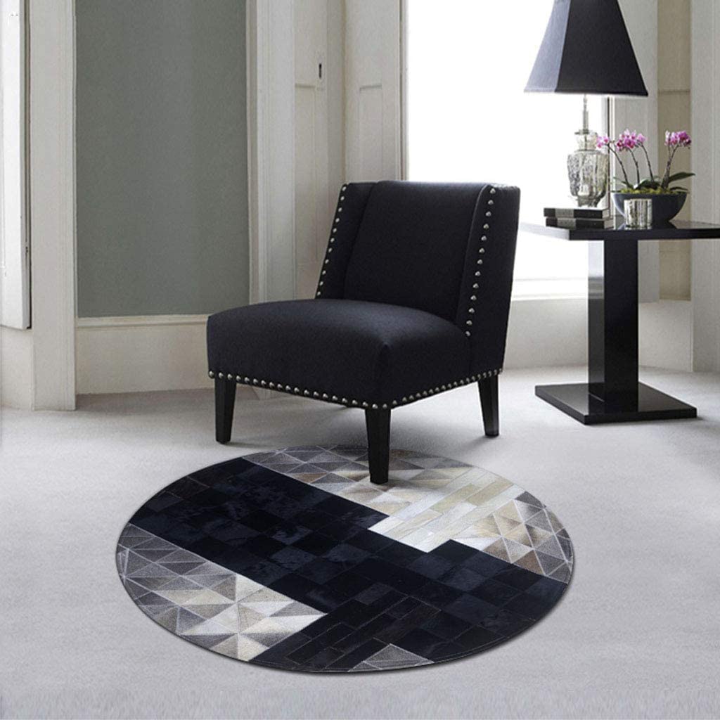 HANDMADE 100% Natural COWHIDE RUG | Patchwork Cowhide Area Rug | Hair on Leather Cowhide Carpet | PR160