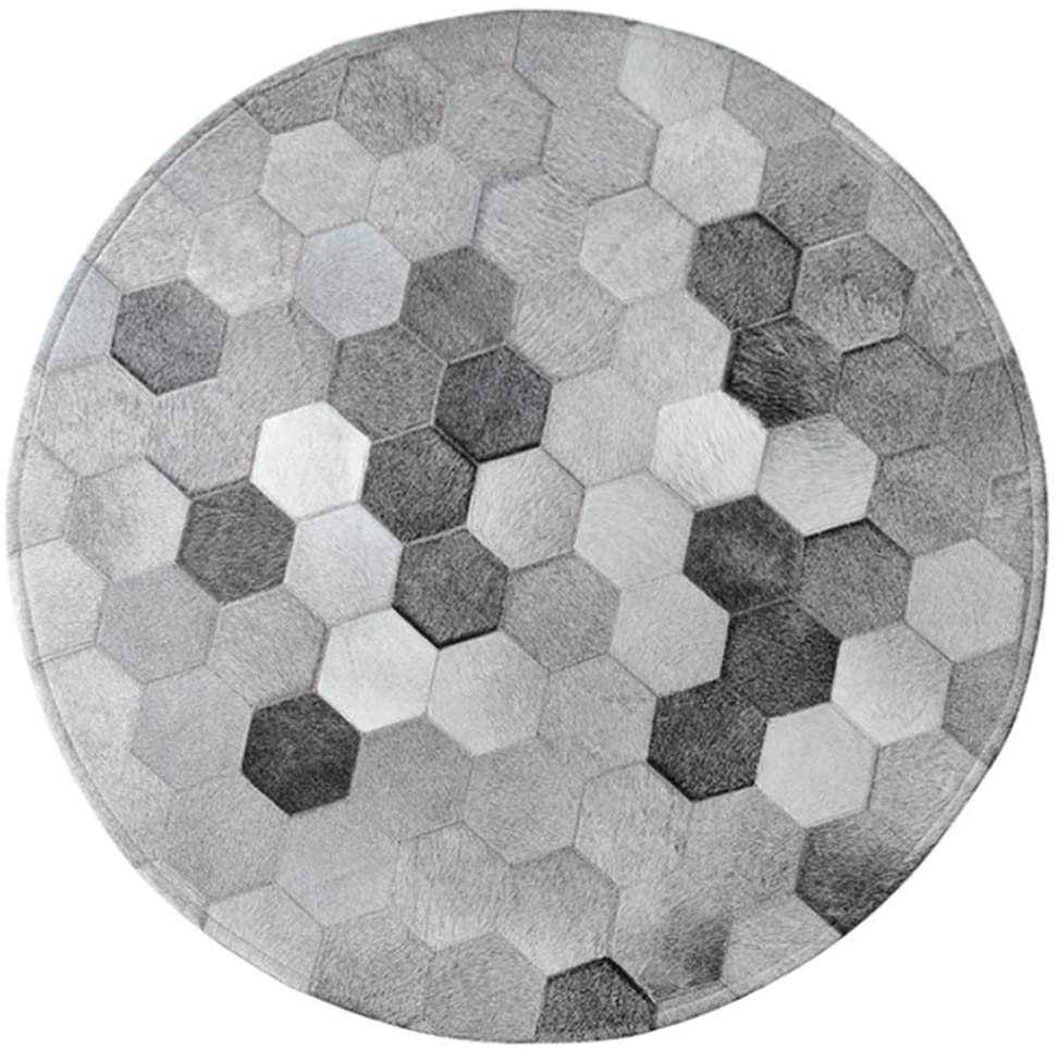 HANDMADE 100% Natural COWHIDE RUG | Patchwork Cowhide Area Rug | Hair on Leather Cowhide Carpet | PR80