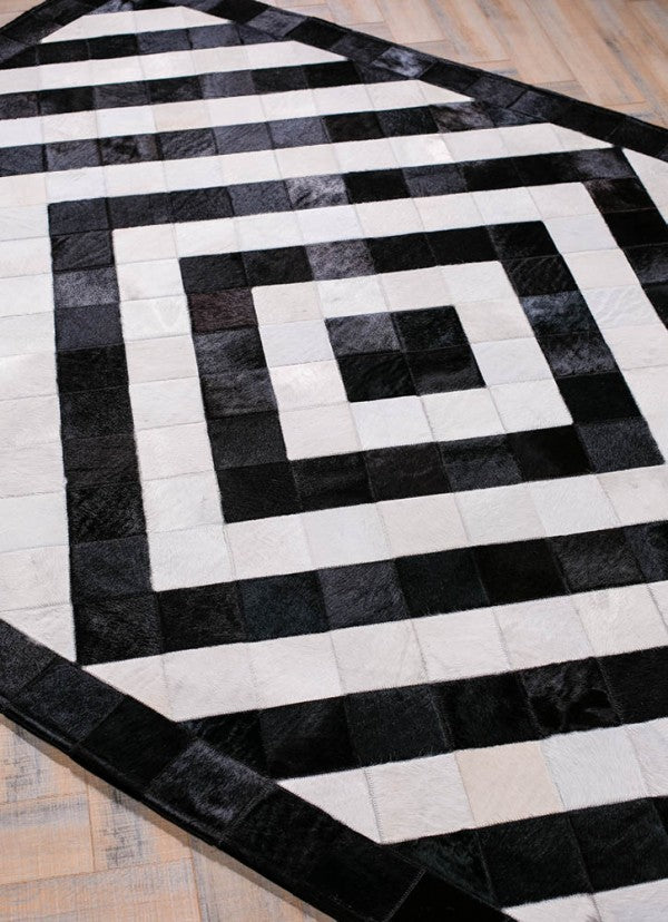 HANDMADE 100% Natural Patchwork COWHIDE AREA RUG |  Real Cowhide Hallway Runner | Hair on Leather Carpet | PR38