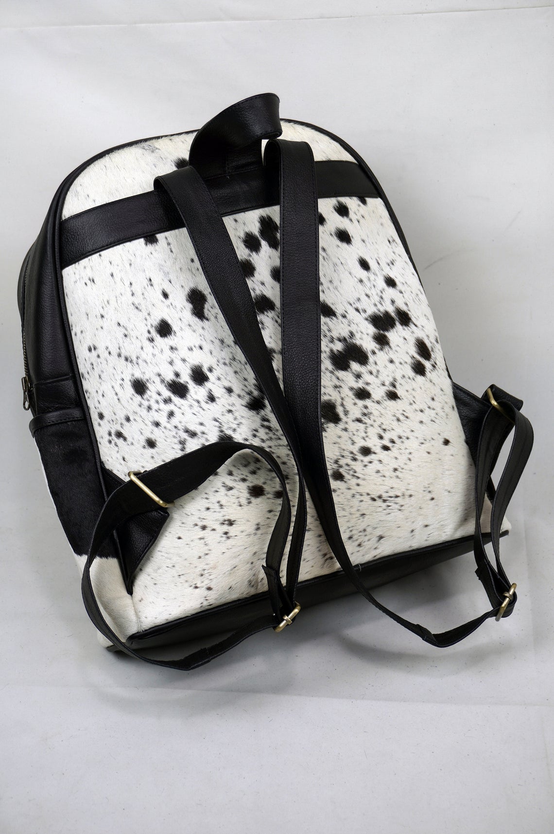 GENUINE Cowhide Leather Backpack | Real Cow Skin Hair on Leather Back Pack | Natural Hair On Cowhide Shoulder Bag SB03
