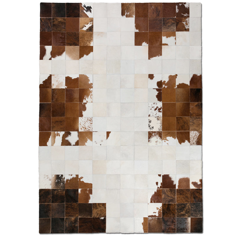 HANDMADE 100% Natural COWHIDE RUG | Patchwork Cowhide Area Rug | Real Cowhide Hallway Runner | Hair on Leather Cowhide Carpet | PR40