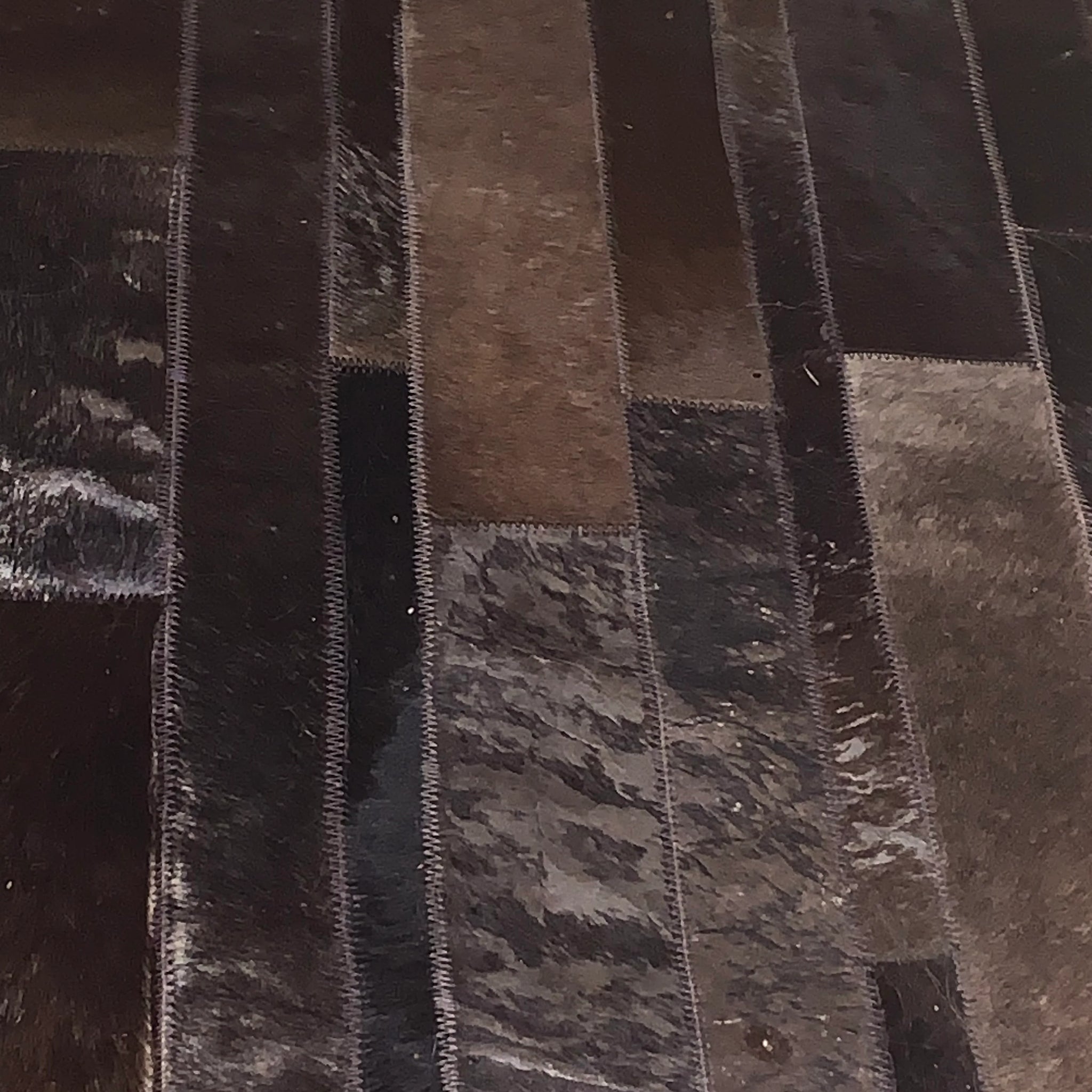HANDMADE Dark Brown 100% Natural COWHIDE RUG | CUSTOM ORDER - 2,50 m x 3,50 m