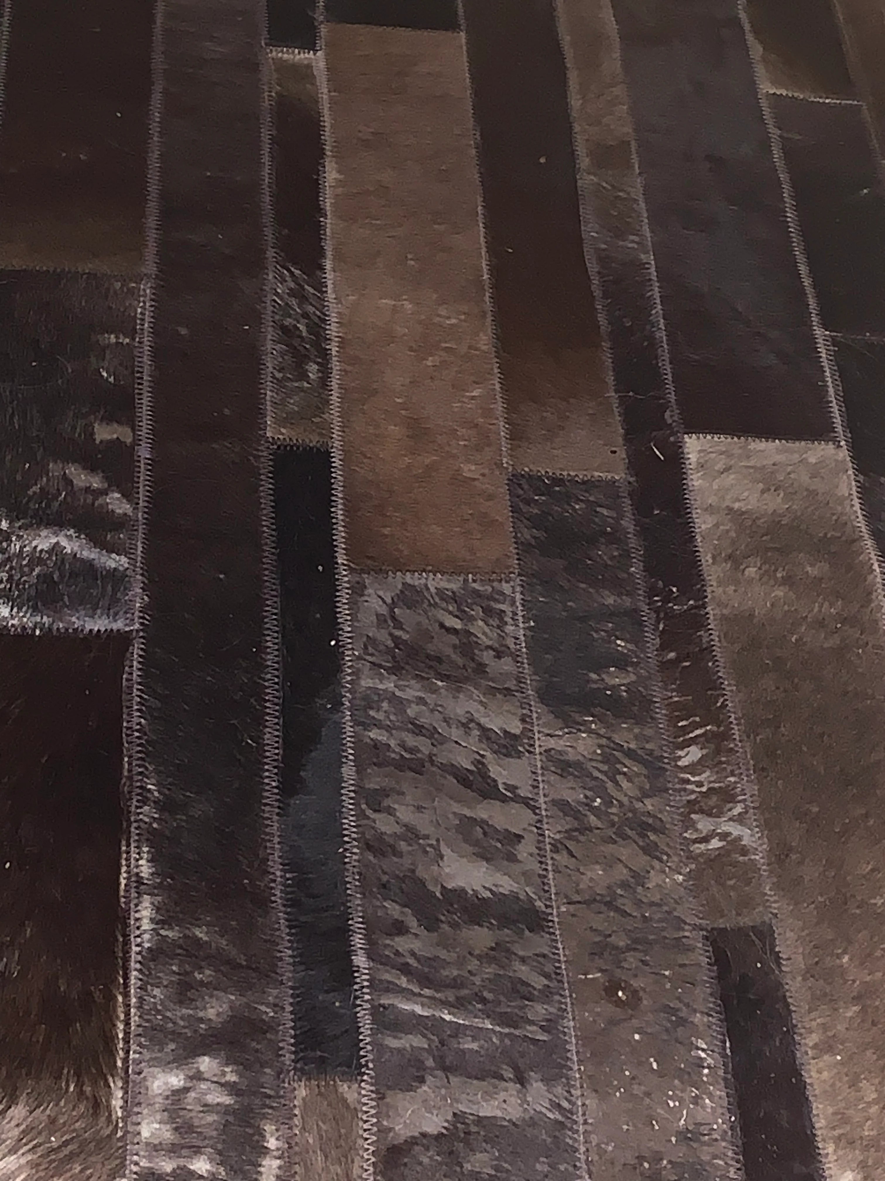 HANDMADE Dark Brown 100% Natural COWHIDE RUG | CUSTOM ORDER - 2,50 m x 3,50 m
