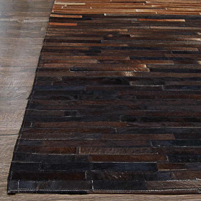 HANDMADE 100% Natural COWHIDE RUG | Patchwork Cowhide Area Rug | Real Cowhide Hallway Runner | Hair on Leather Cowhide Carpet | PR37