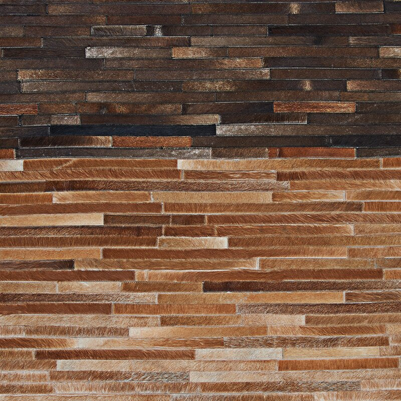 HANDMADE 100% Natural COWHIDE RUG | Patchwork Cowhide Area Rug | Real Cowhide Hallway Runner | Hair on Leather Cowhide Carpet | PR37