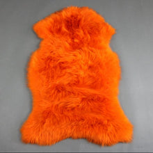 Load image into Gallery viewer, Genuine Australian Orange SHEEPSKIN Rug ( 3 x 2 ft. approx. ) 100% Natural Real Sheepskin Fur Area Rug
