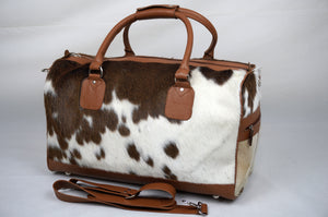 Natural Cowhide Duffel Bag Hair On Leather TRAVEL Bag Real Cow hide Luggage Bag Original Cow Skin Duffel Bag | DB33