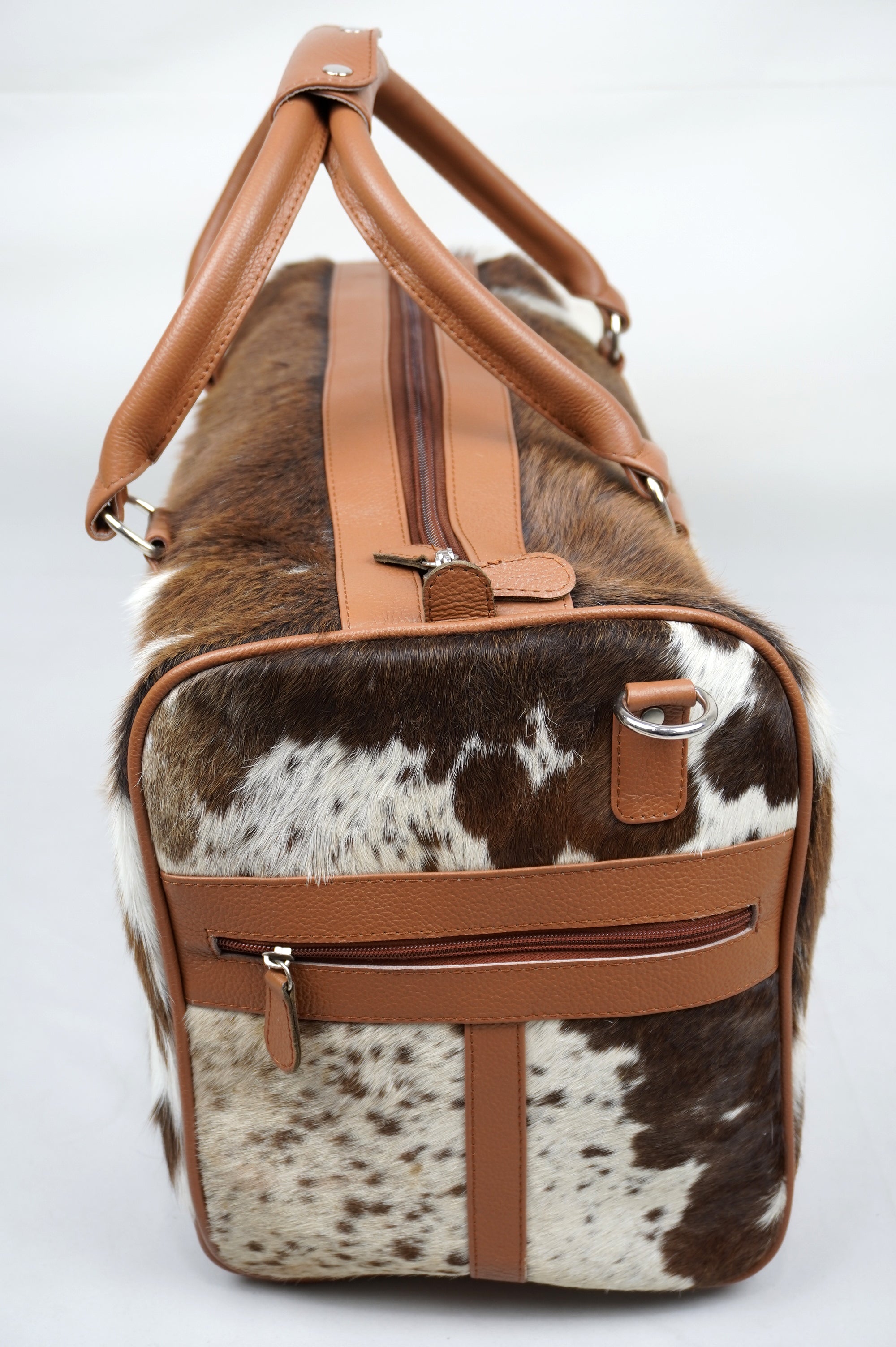 Natural Cowhide Duffel Bag Hair On Leather TRAVEL Bag Real Cow hide Luggage Bag Original Cow Skin Duffel Bag | DB33