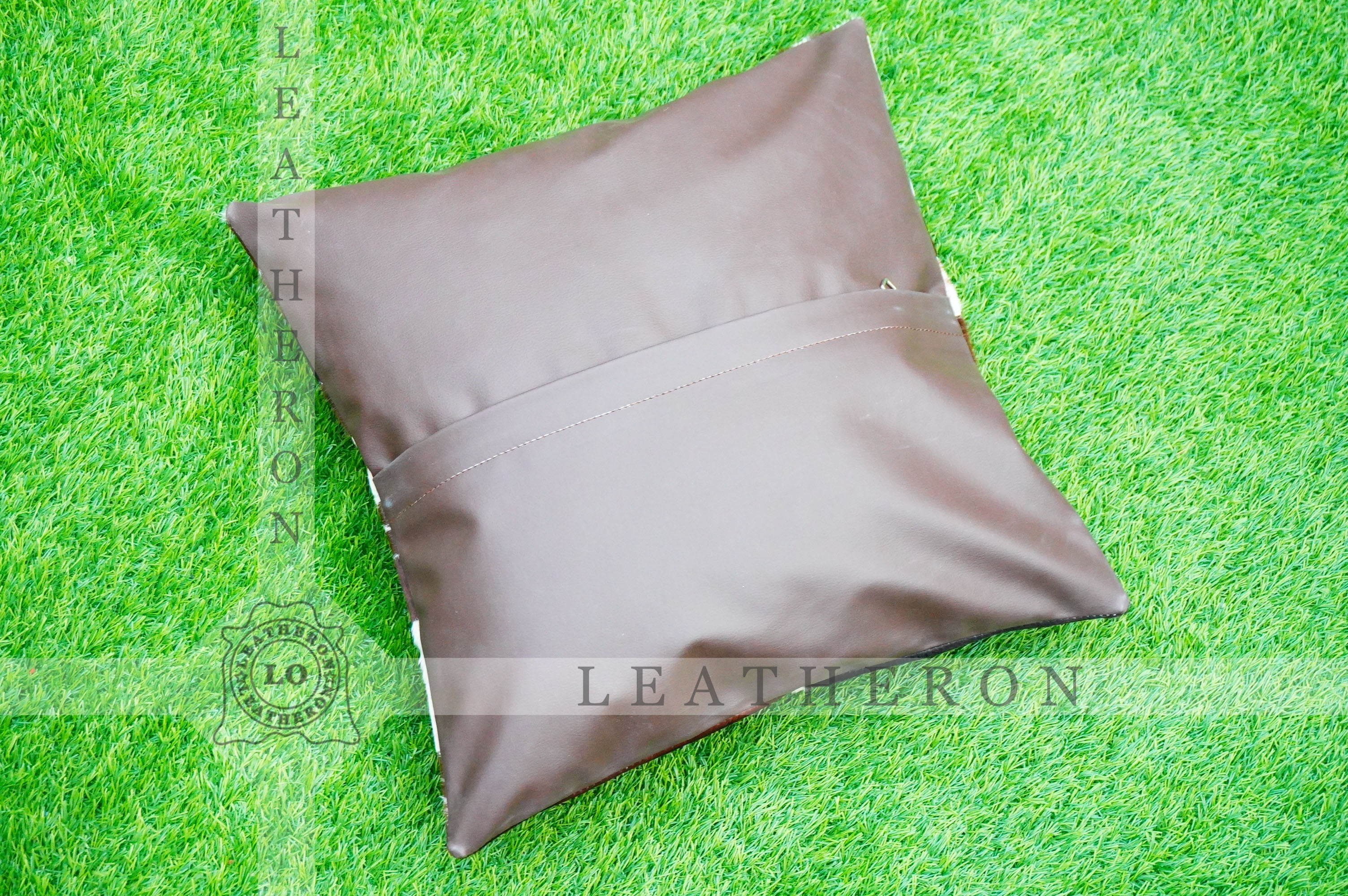 Patchwork Natural Cowhide Pillow Covers Real Cowhide Pillow Cases Handmade Hair-on- Leather Cushion Covers Cow Skin Cushion Cases | PLW214