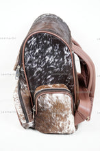 Load image into Gallery viewer, Natural Cowhide Backpack Bag | 100% Real Hair On Cowhide Leather Backpack Bag | Cowhide Shoulder Bag | Hair on Leather Backpack | BP21
